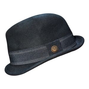 Limited GOORIN Fedora Hat 100% Wool XL Narrow Brim Low Crown Mardi Gras GATSBY